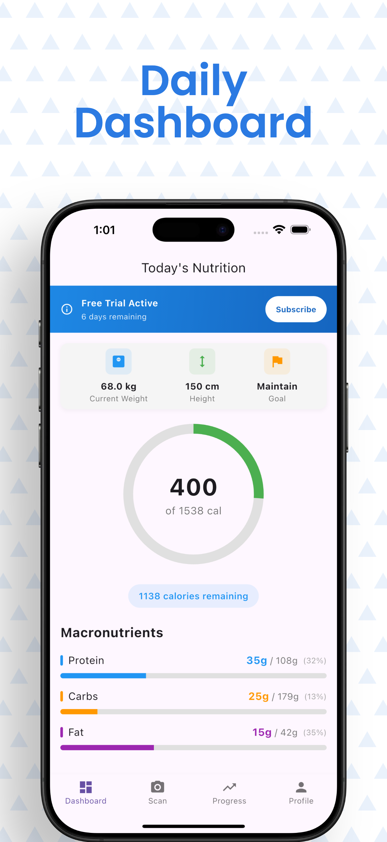 NutriPilot App Screen 4